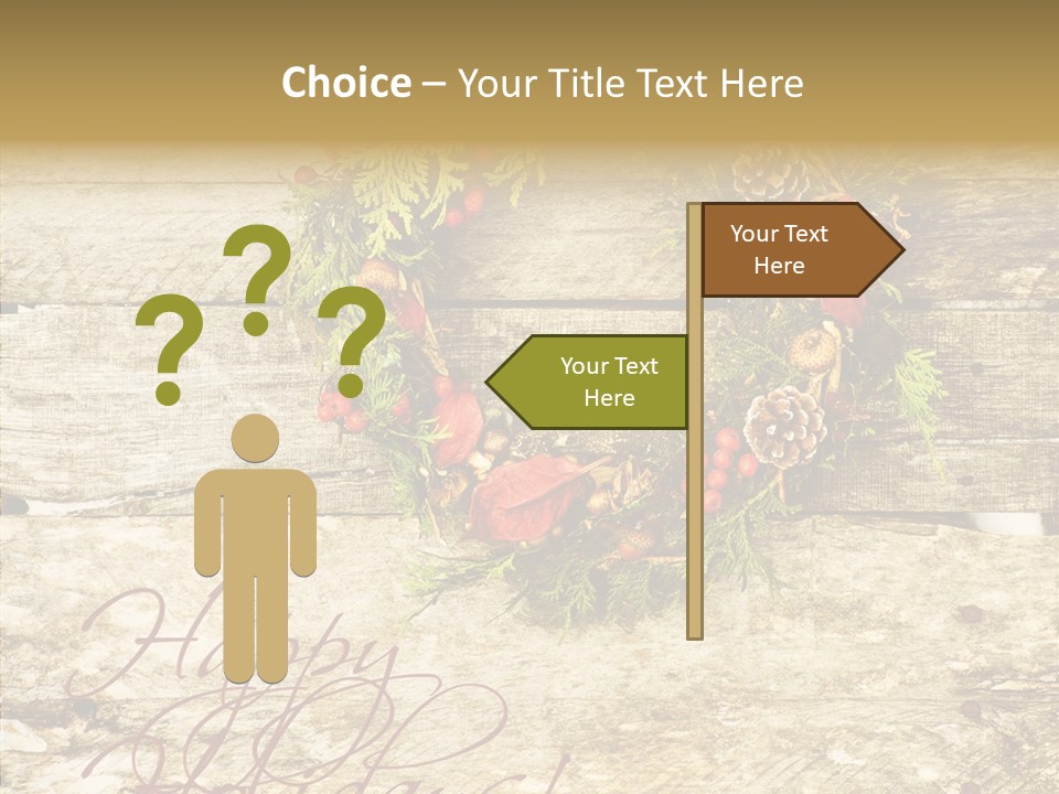 Leaves Greeting Card Season PowerPoint Template