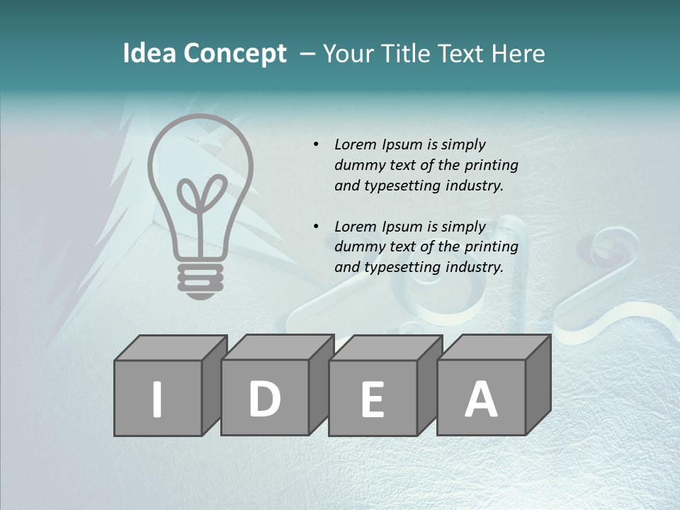 Light Xmas Tree PowerPoint Template