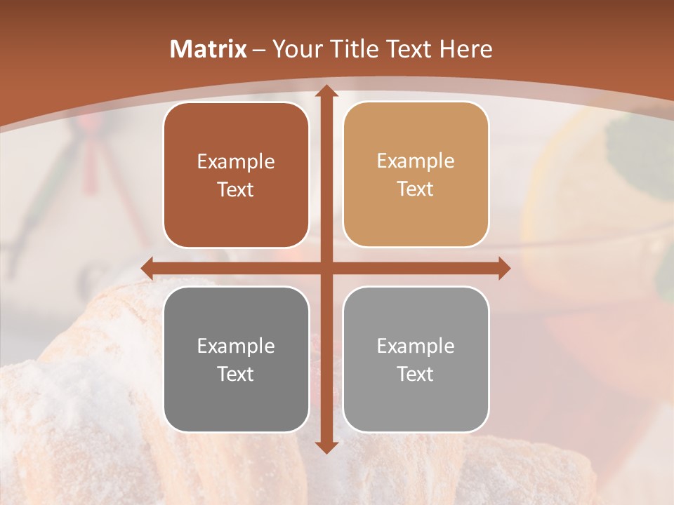 Hot Orange Table PowerPoint Template