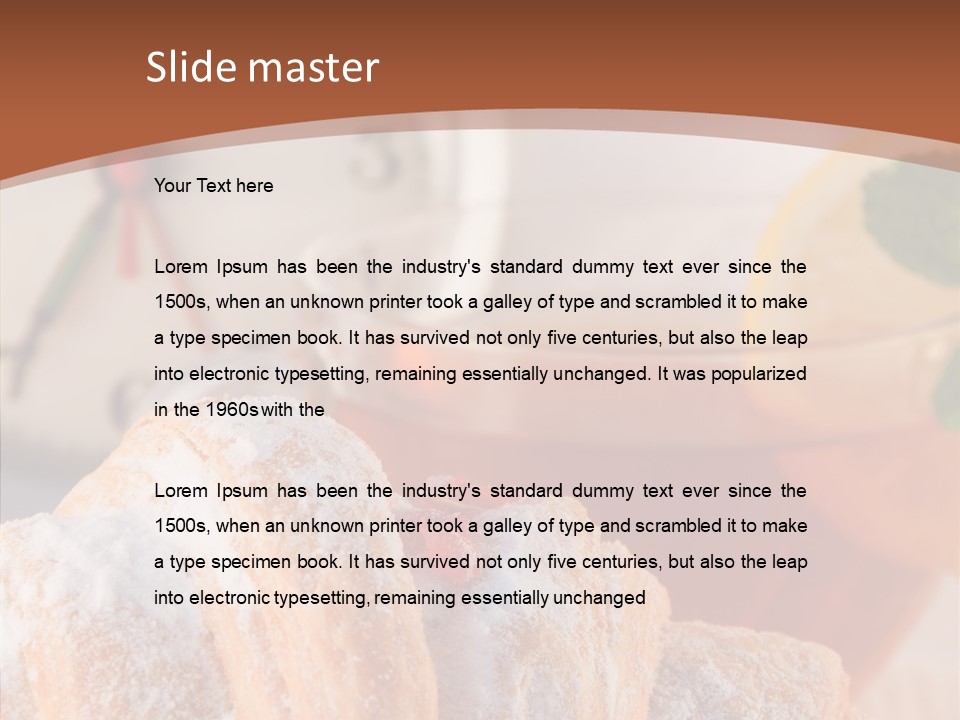 Hot Orange Table PowerPoint Template