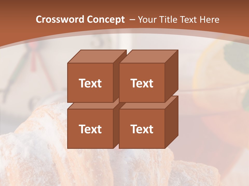 Hot Orange Table PowerPoint Template