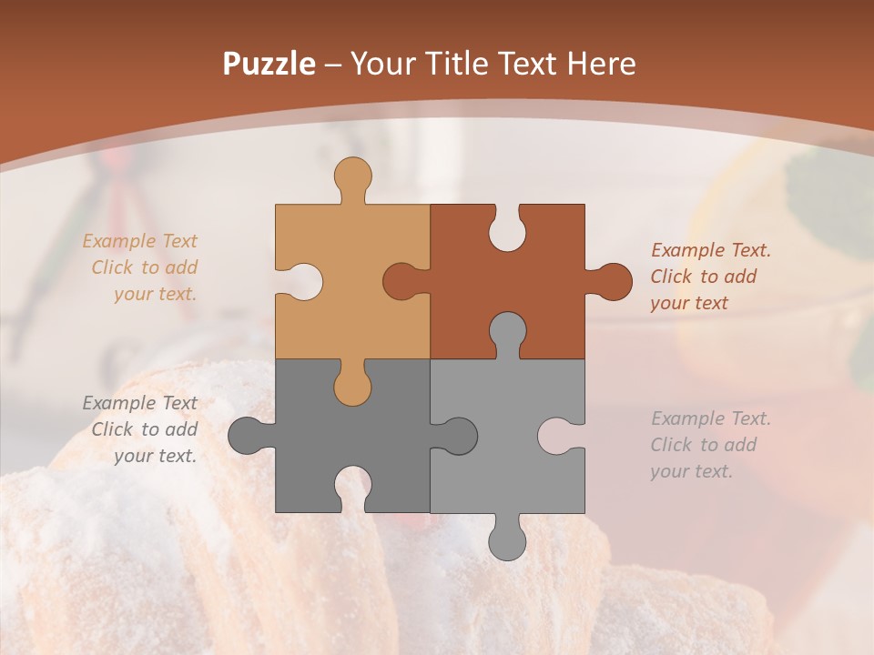 Hot Orange Table PowerPoint Template