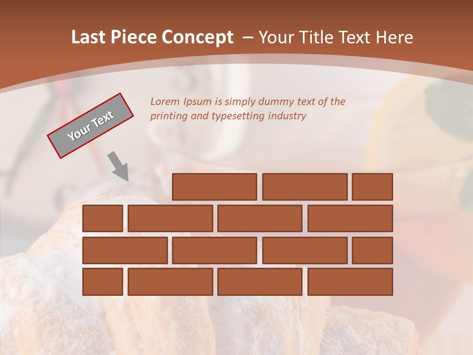 Hot Orange Table PowerPoint Template