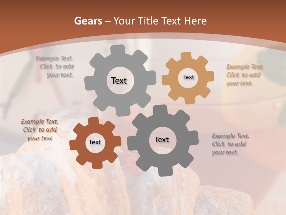 Hot Orange Table PowerPoint Template