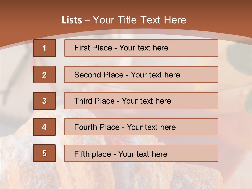 Hot Orange Table PowerPoint Template