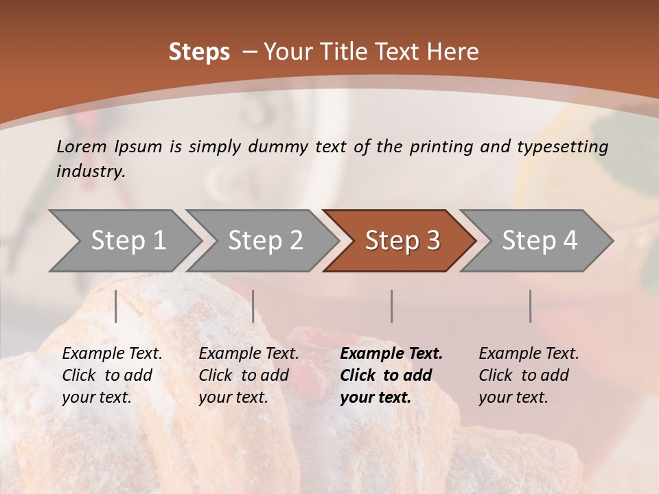 Hot Orange Table PowerPoint Template