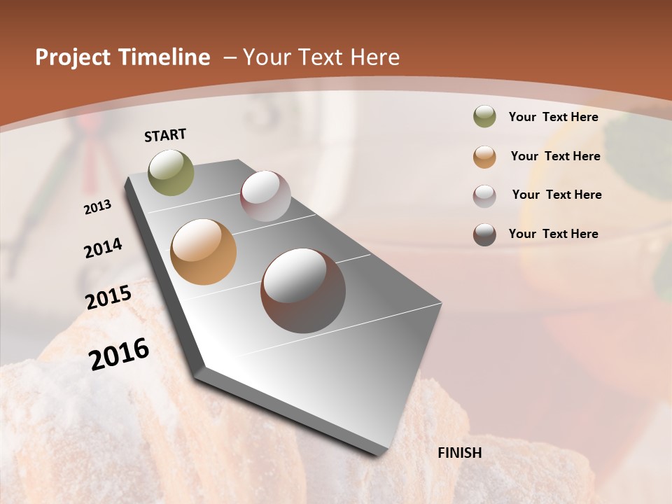 Hot Orange Table PowerPoint Template