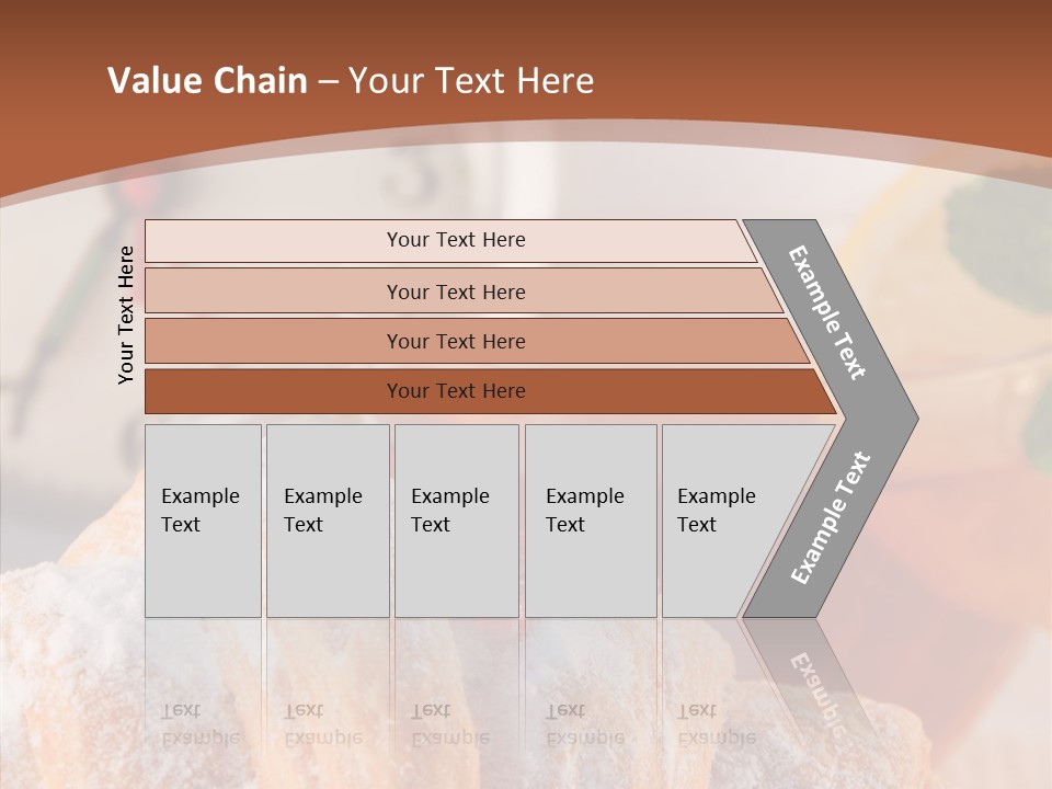 Hot Orange Table PowerPoint Template