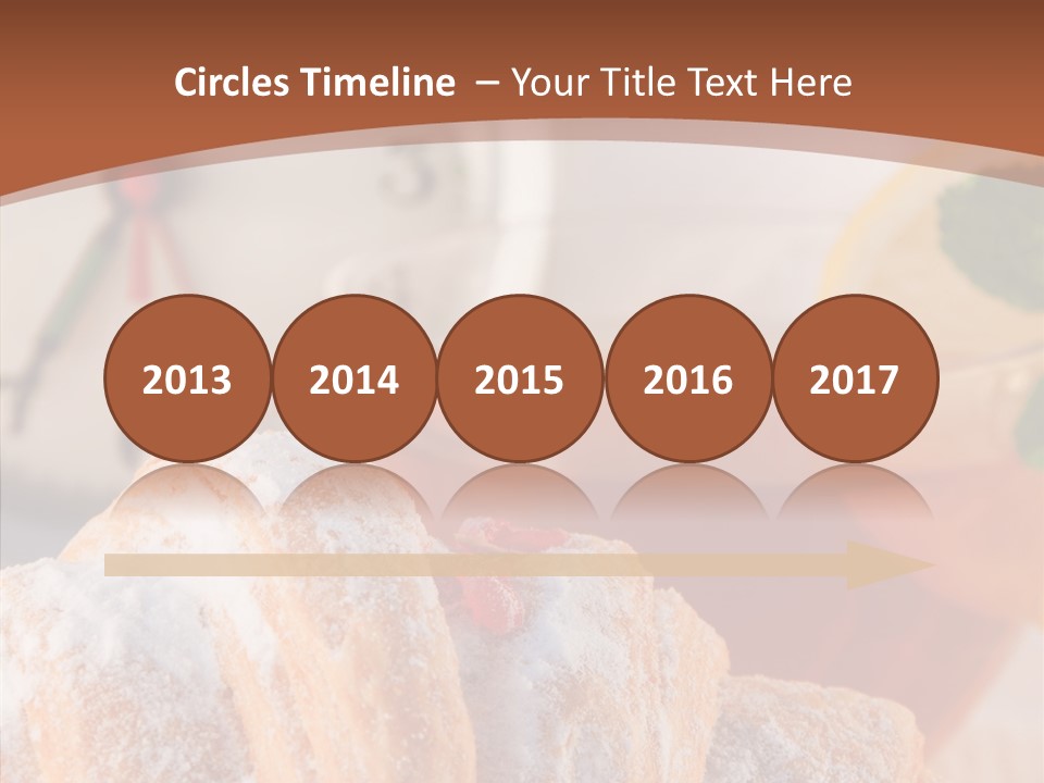 Hot Orange Table PowerPoint Template