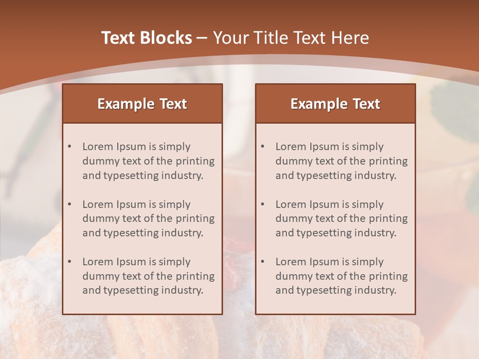 Hot Orange Table PowerPoint Template