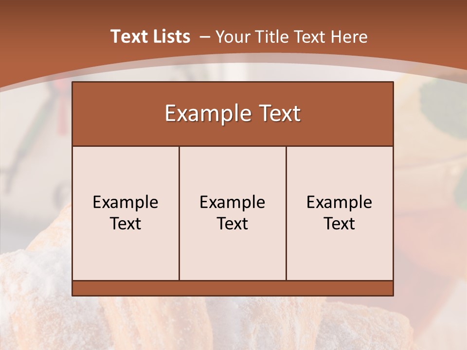 Hot Orange Table PowerPoint Template