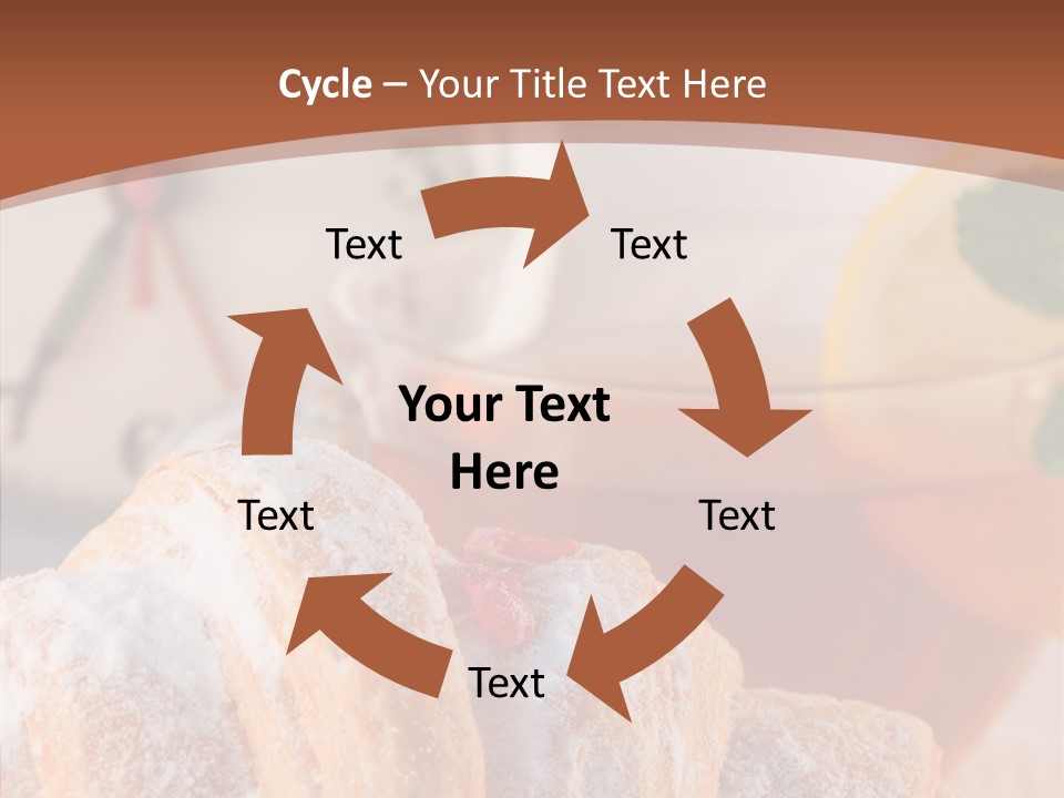 Hot Orange Table PowerPoint Template