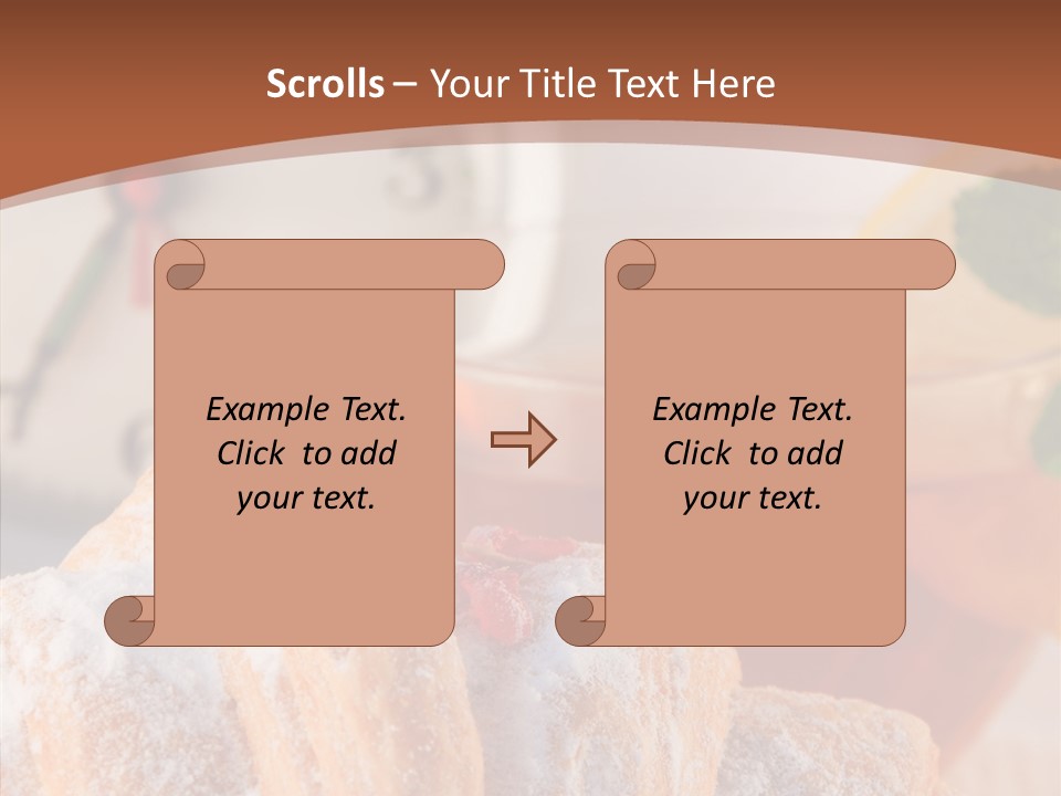 Hot Orange Table PowerPoint Template