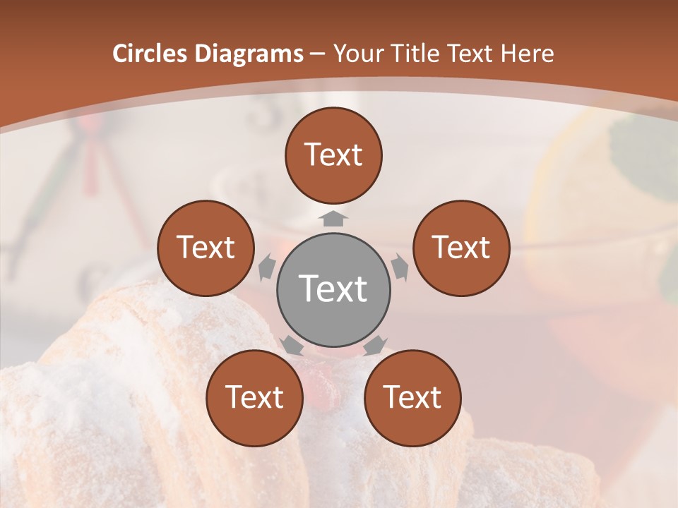 Hot Orange Table PowerPoint Template