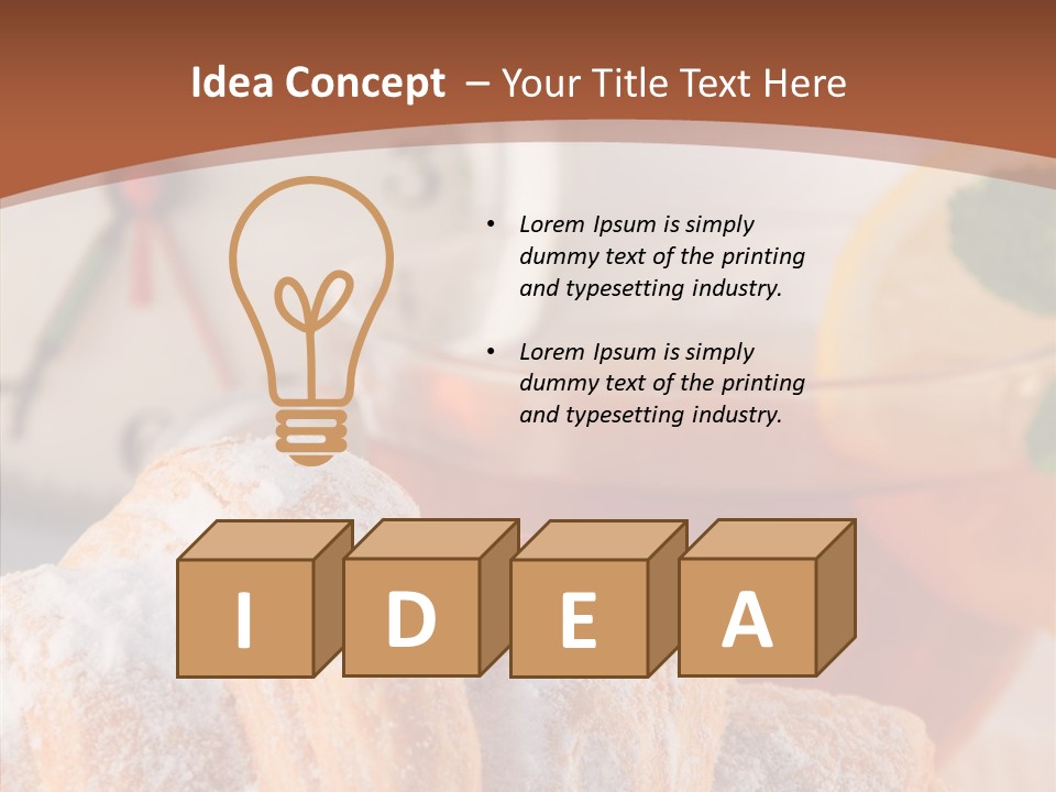 Hot Orange Table PowerPoint Template