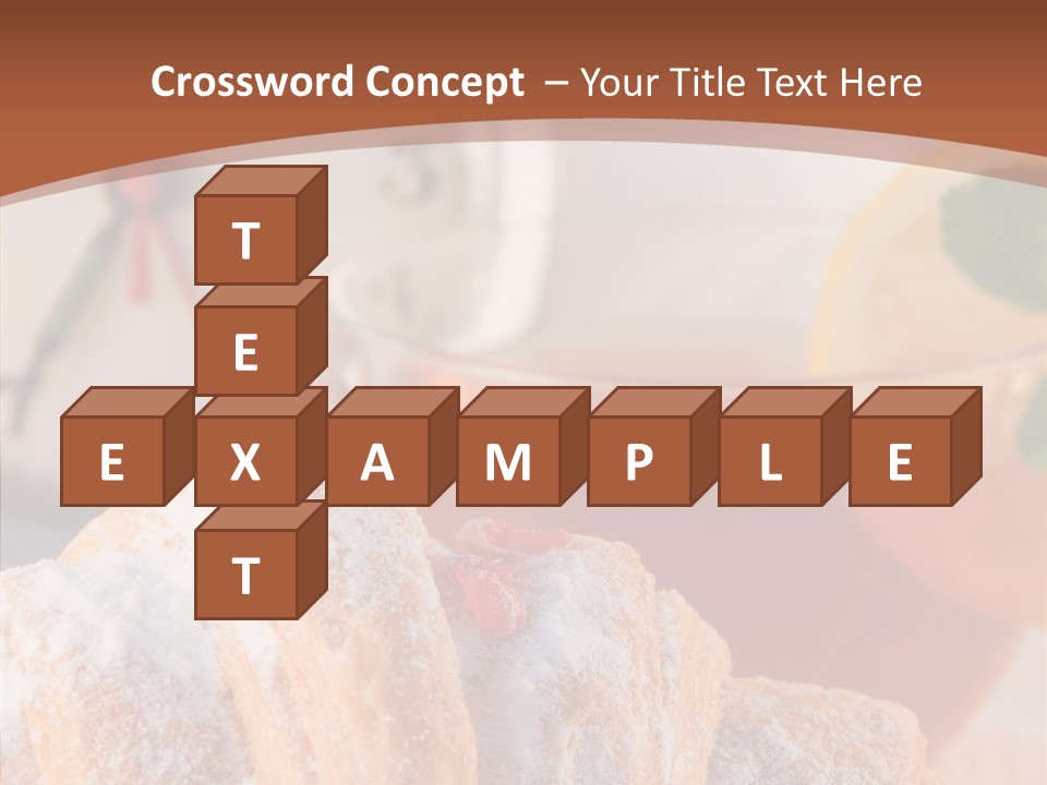 Hot Orange Table PowerPoint Template