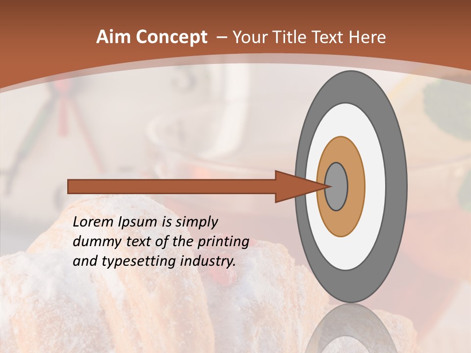 Hot Orange Table PowerPoint Template