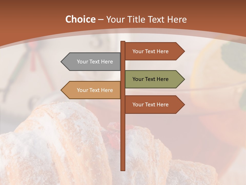 Hot Orange Table PowerPoint Template