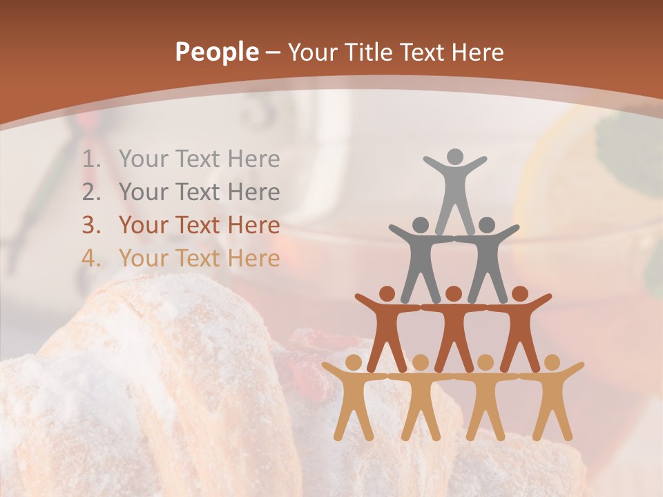 Hot Orange Table PowerPoint Template