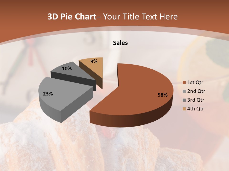 Hot Orange Table PowerPoint Template