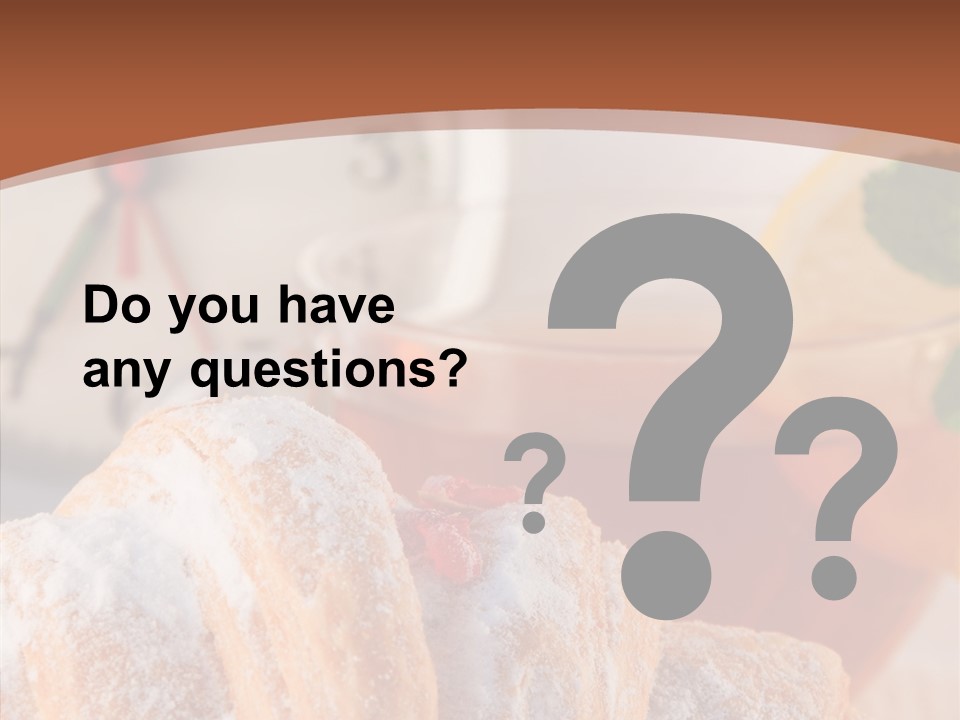 Hot Orange Table PowerPoint Template