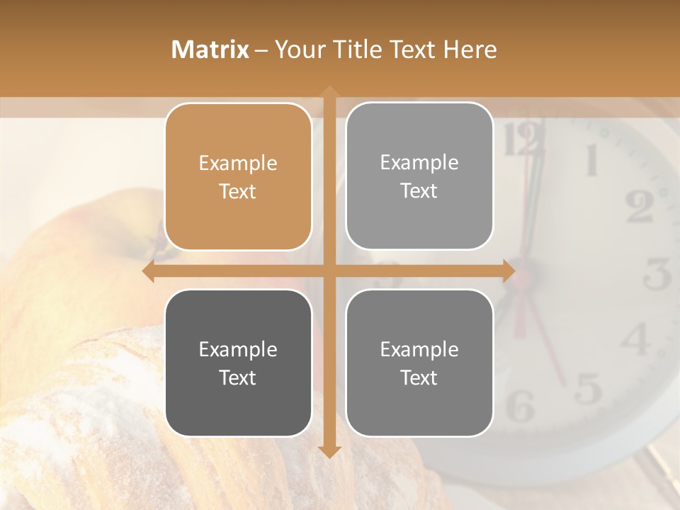 Nutrition Coffee Clock PowerPoint Template