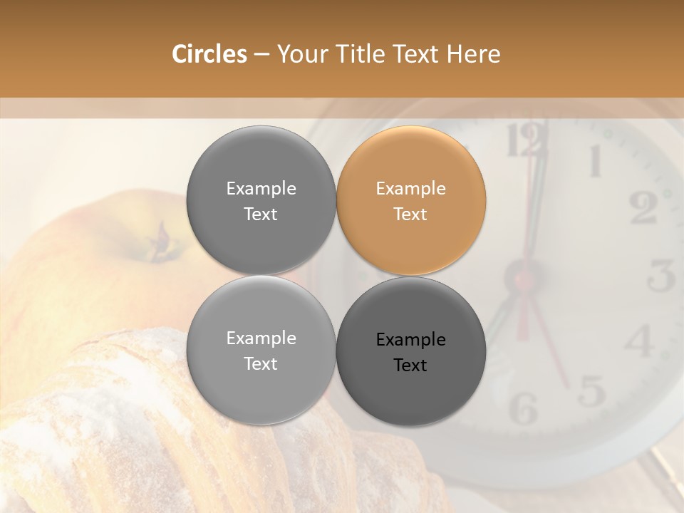 Nutrition Coffee Clock PowerPoint Template