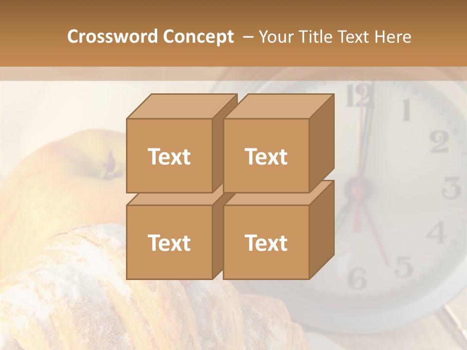 Nutrition Coffee Clock PowerPoint Template
