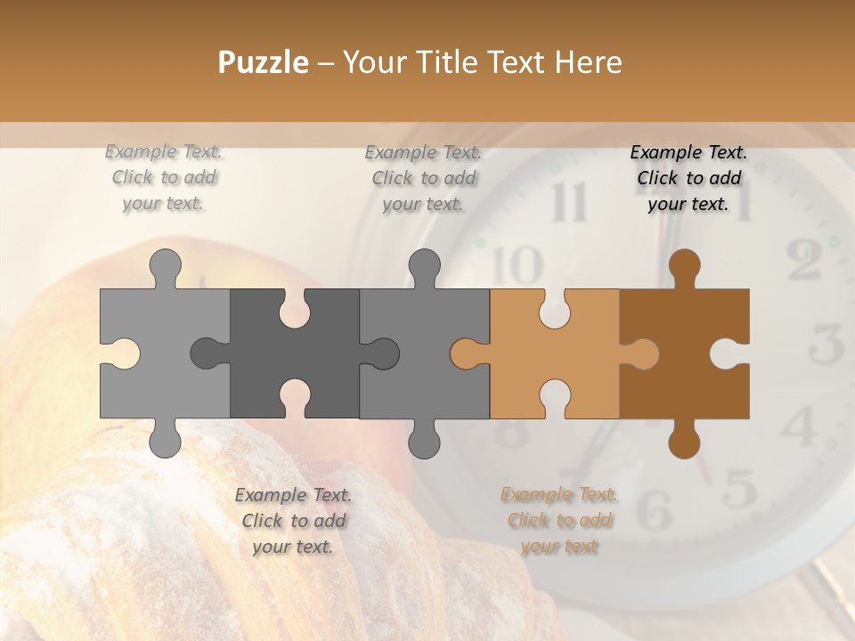 Nutrition Coffee Clock PowerPoint Template