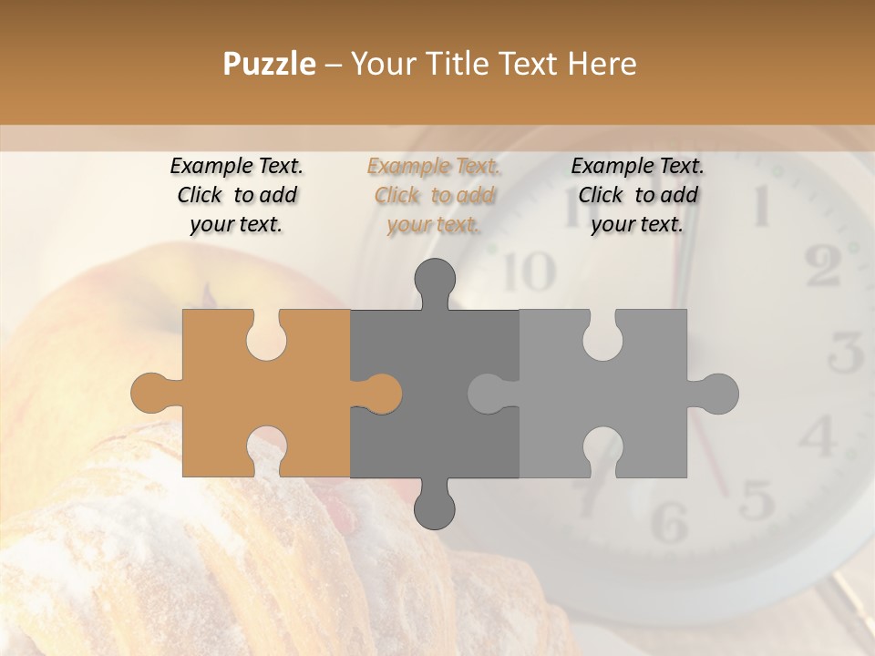 Nutrition Coffee Clock PowerPoint Template