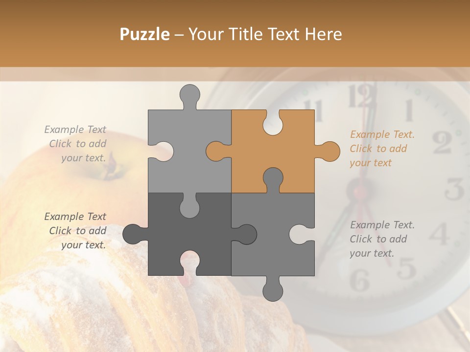 Nutrition Coffee Clock PowerPoint Template