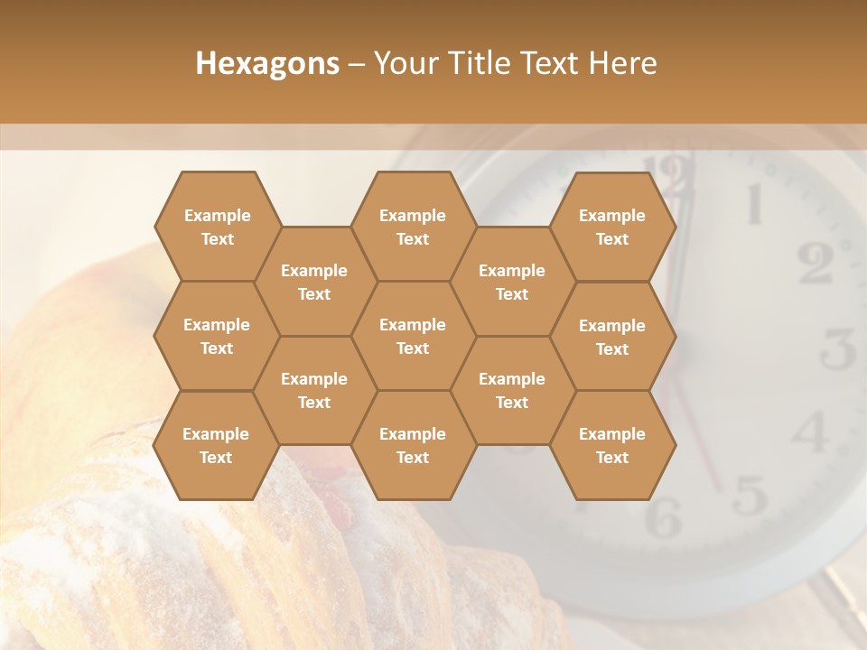 Nutrition Coffee Clock PowerPoint Template