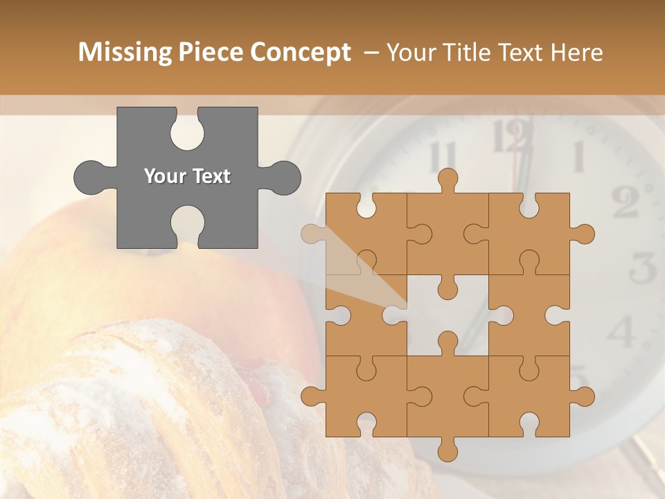 Nutrition Coffee Clock PowerPoint Template