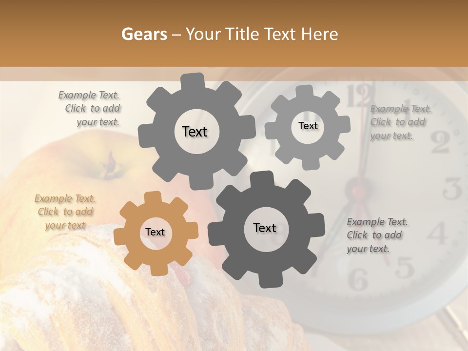 Nutrition Coffee Clock PowerPoint Template