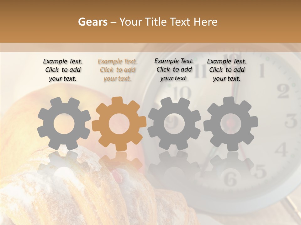 Nutrition Coffee Clock PowerPoint Template