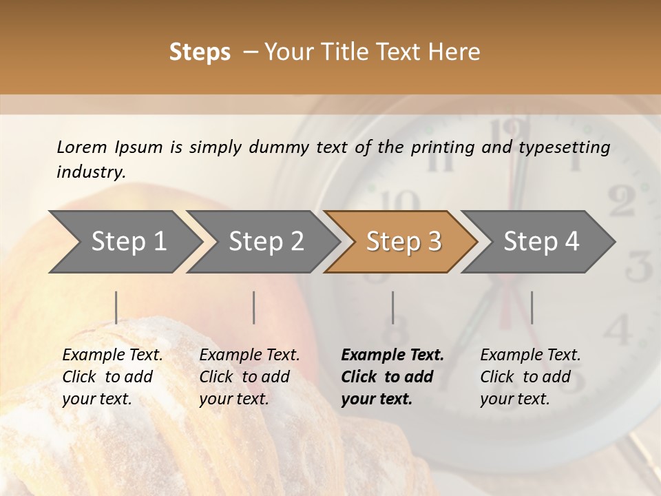 Nutrition Coffee Clock PowerPoint Template