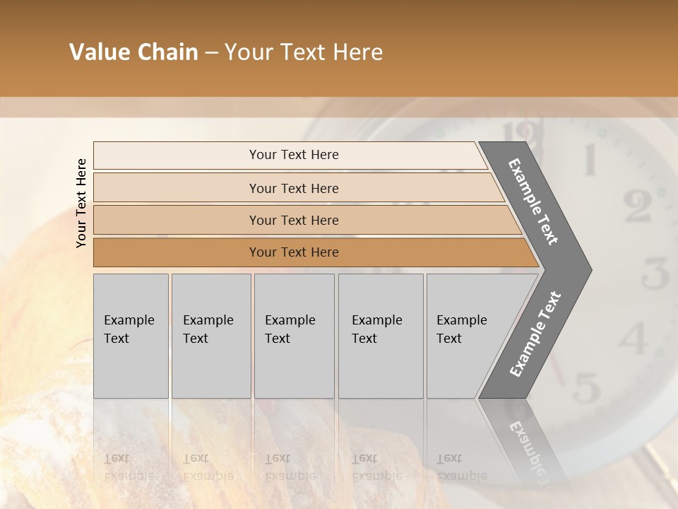 Nutrition Coffee Clock PowerPoint Template