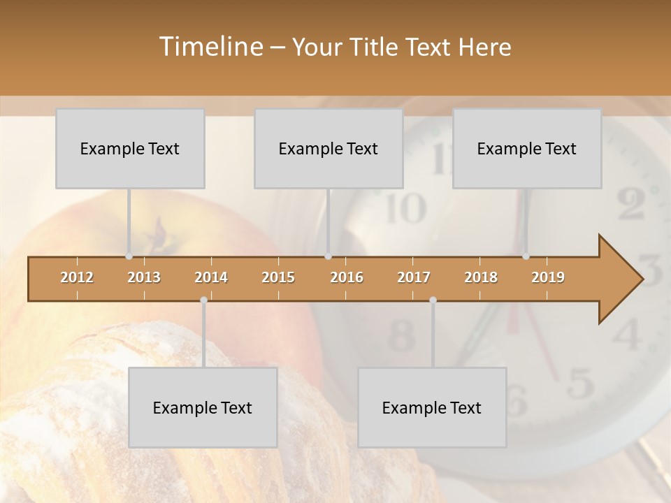 Nutrition Coffee Clock PowerPoint Template