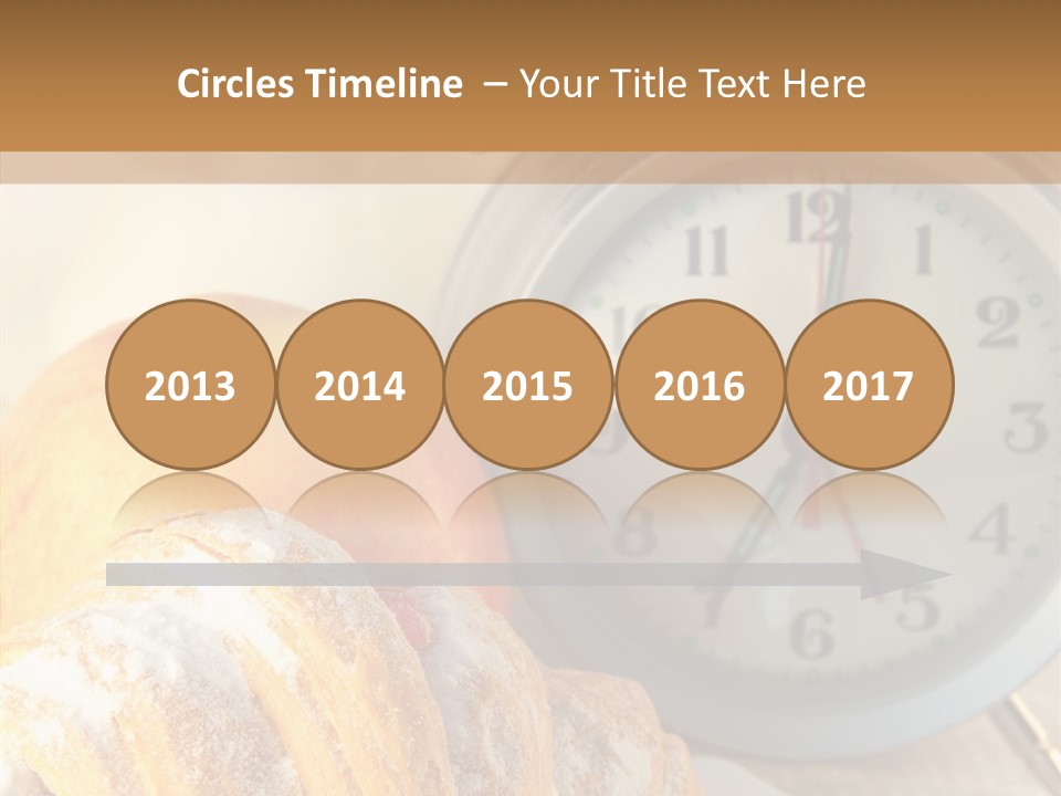 Nutrition Coffee Clock PowerPoint Template
