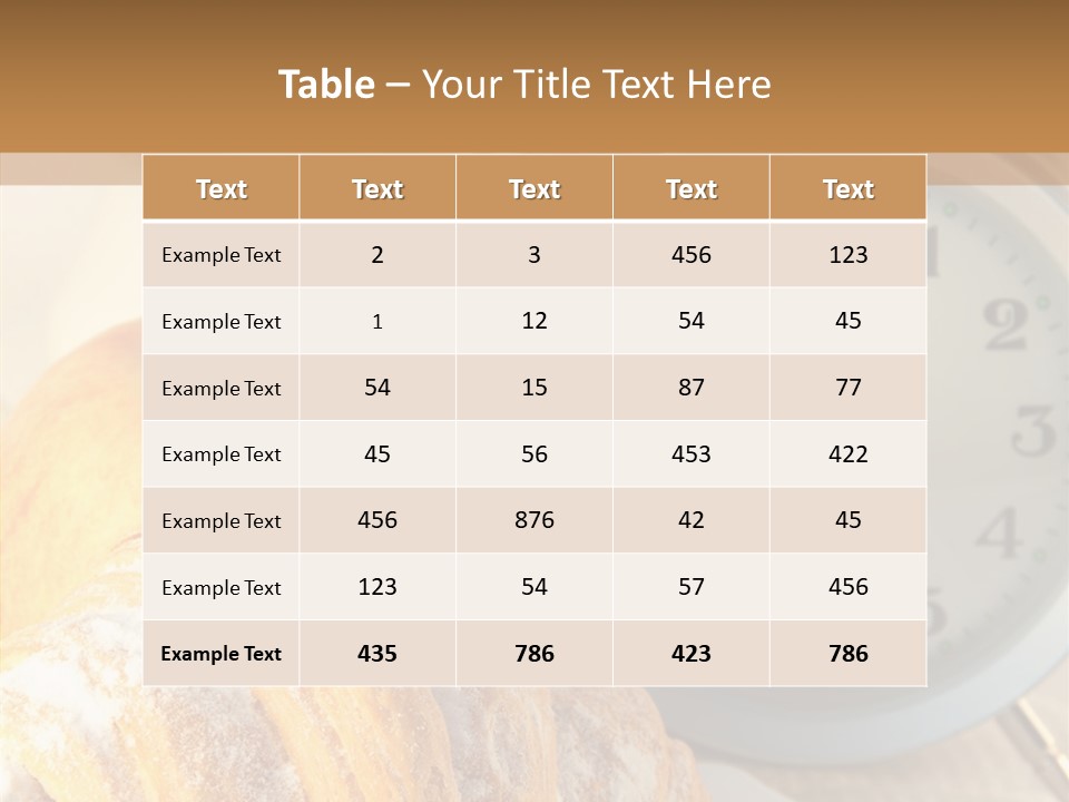 Nutrition Coffee Clock PowerPoint Template