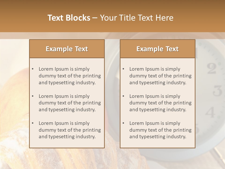 Nutrition Coffee Clock PowerPoint Template