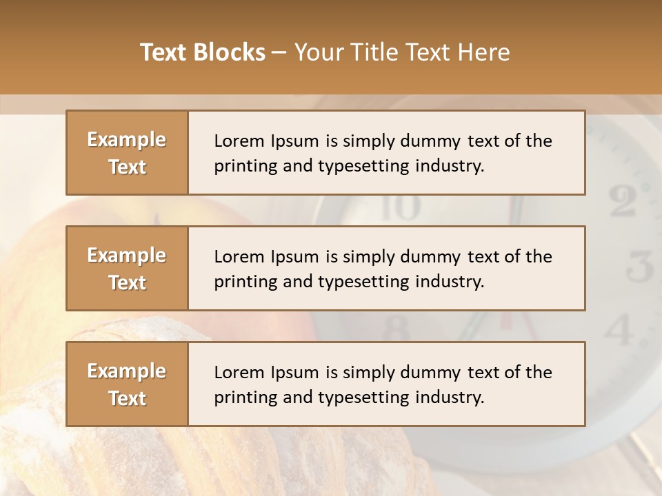 Nutrition Coffee Clock PowerPoint Template