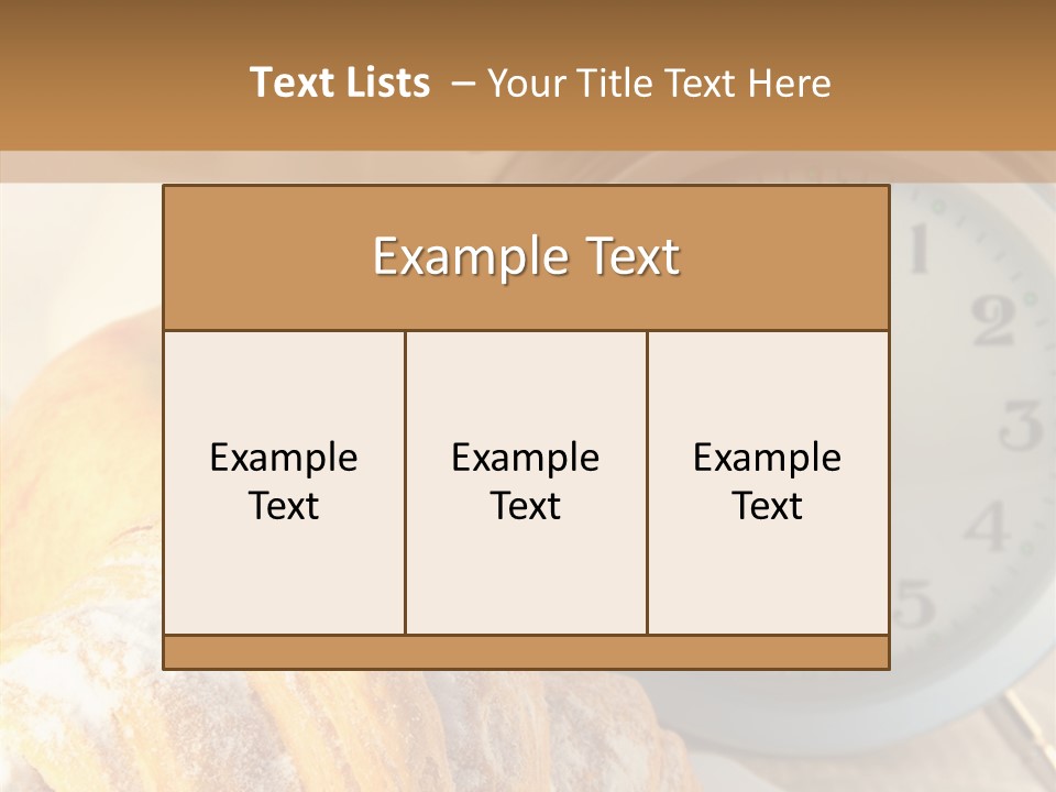 Nutrition Coffee Clock PowerPoint Template