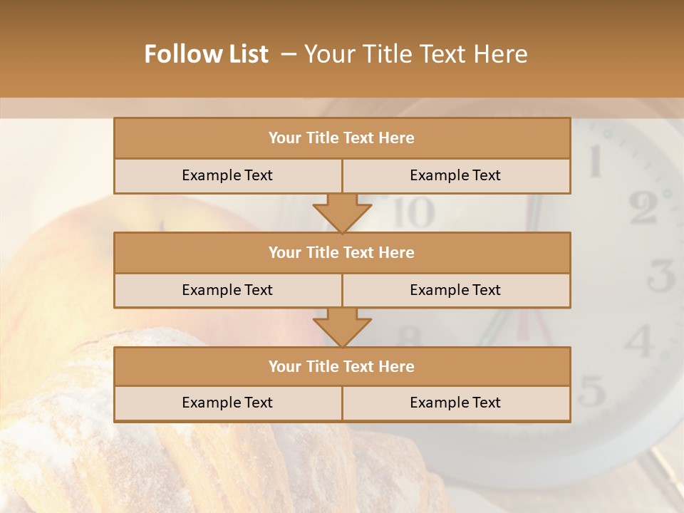 Nutrition Coffee Clock PowerPoint Template