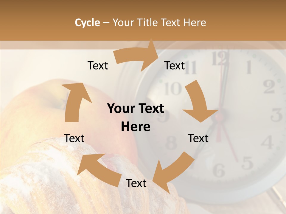 Nutrition Coffee Clock PowerPoint Template