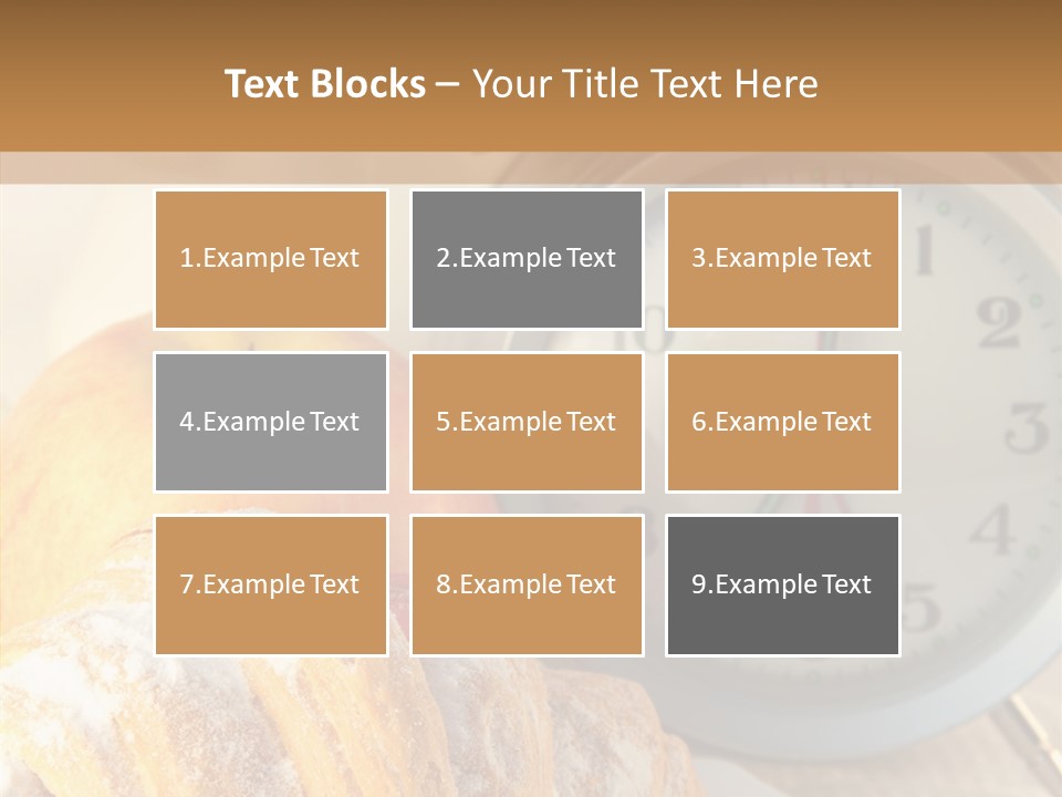 Nutrition Coffee Clock PowerPoint Template