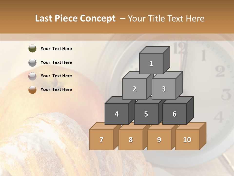 Nutrition Coffee Clock PowerPoint Template