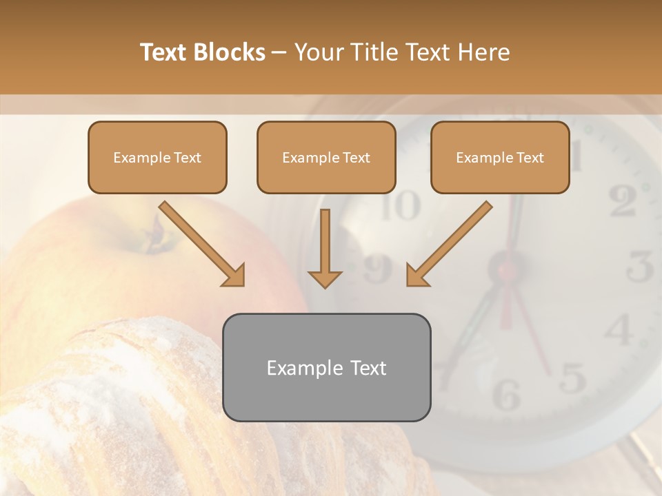 Nutrition Coffee Clock PowerPoint Template