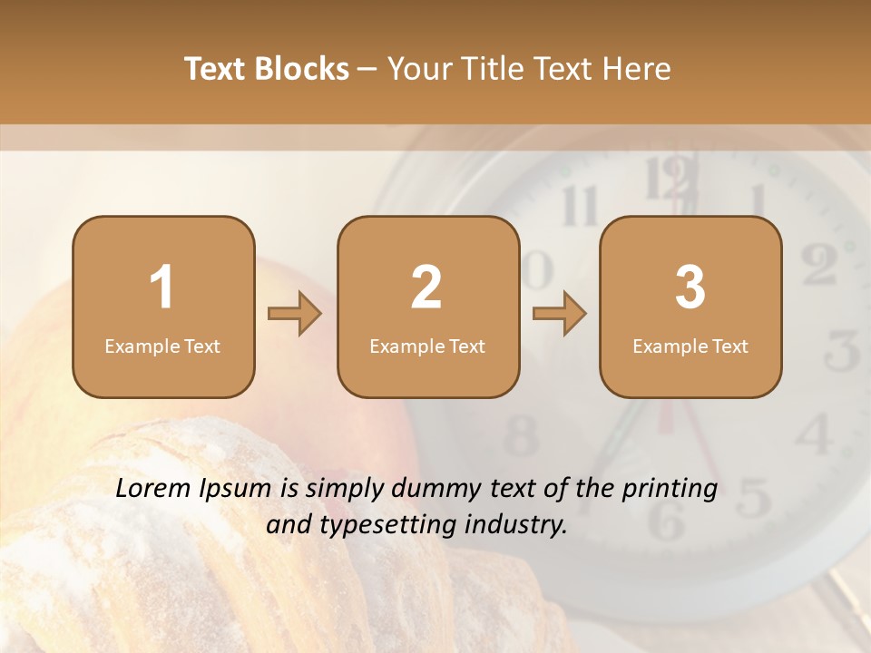Nutrition Coffee Clock PowerPoint Template