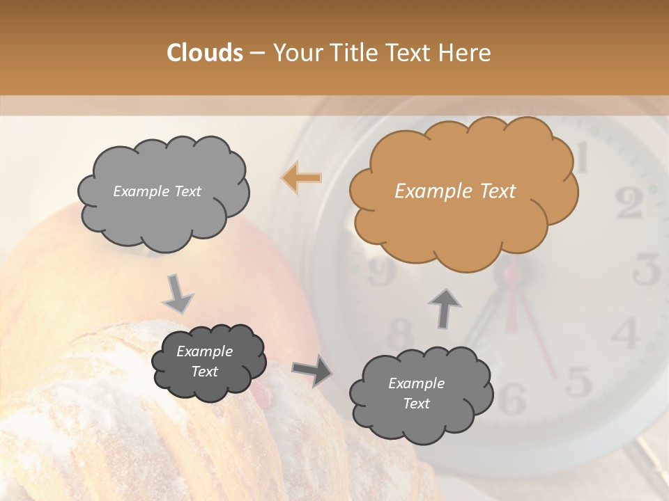 Nutrition Coffee Clock PowerPoint Template